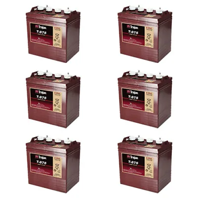 6 Pack Trojan T-875 Deep Cycle Battery For Golf Cart Solar Marine 8 Volt 8V • $1859.55