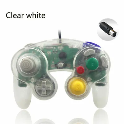 Clear White Wired Shock Joystick Gamepad Controller For Nintendo Gamecube NGC • $31.02