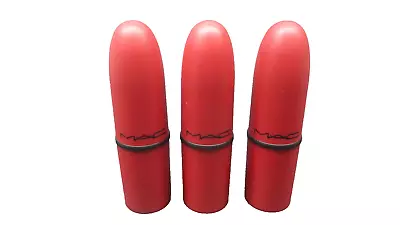 3Pc MAC Matte Lipstick RUSSIAN RED 1.7 G / 0.06 Oz Each Mini Travel Size ~ NWOB • $21