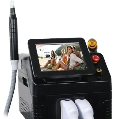 2 In 1 Diode Laser ND Yag Pico Laser Hair Removal Picos Tattoo Removal Machine • $1458