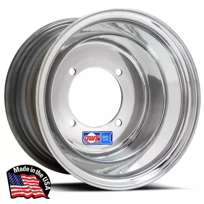 DWT Polished Front Rear Wheel Rim 8  4+4 4/130 Honda ATC 110 185 125M 200S 250R • $84.95