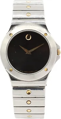 Vintage 34mm Movado 86.65.877 Museum Men's Quartz Wristwatch Swiss Steel • $230