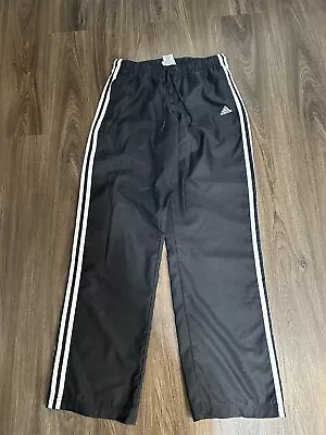 Adidas Track Pants Black Size Medium Adult Zippered Leg • $15