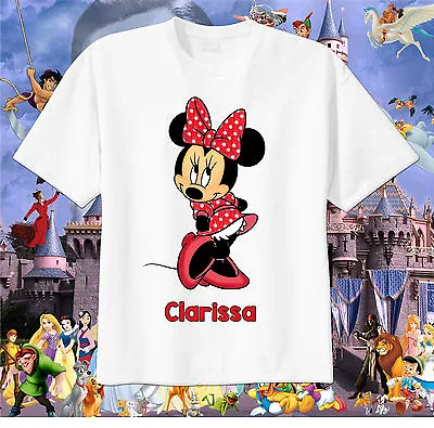 Minnie Mouse Custom T-shirt Personalize Birthday Short Or Long Sleeve Tshirt Tee • $10.99