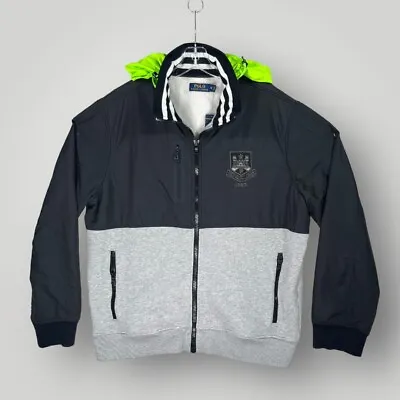 Polo Ralph Lauren M Loft Fleece Lined Insulated Packable Hood Jacket Men's XL • $99.88