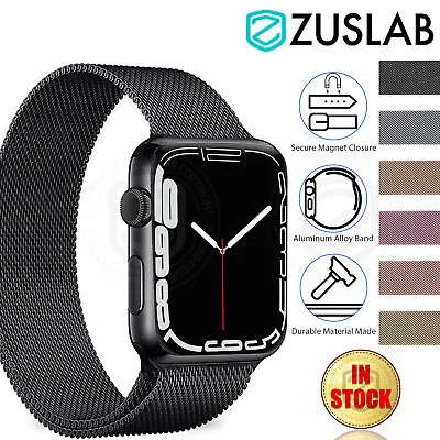 $8.95 • Buy For Apple Watch IWatch Band Series 8 7 6 5 4 3 SE Magnetic Stainless Steel Strap