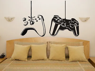 £27.99 • Buy  Xbox PS Playstation Set Controllers Gamepad Pad Bedroom Decal Wall Art Sticker