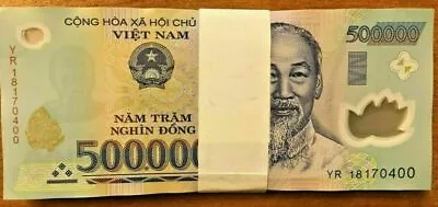   Vietnamese Dong 15 Million ( 500000 X 30 Pieces ) Vietnam 500000 Currency # 1 • $999.99