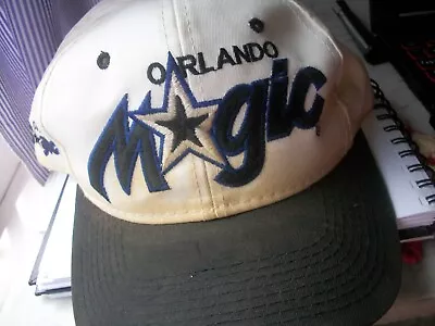 Vtg. Orlando Magic Snap Back Snapback Cap Navy Blk On White The Twill As Found • $4.99