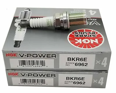 8 Plugs Of NGK V-Power Spark Plugs BKR6E/6962 • $34.99