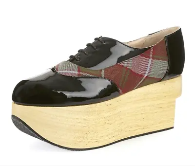 Vivienne Westwood Rocking Horse Gillie Patent/Tartan Shoes Uk4/Us6.5/Eu37 Rare!! • $389