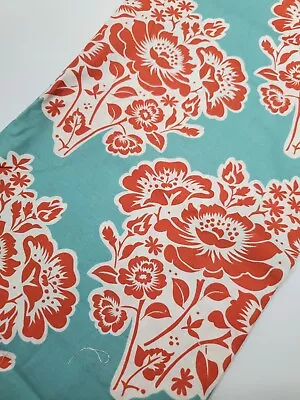 Sandi Henderson Fabric Secret Garden Michael Miller Teal Red Sew Quilt  ONE YARD • $14.90