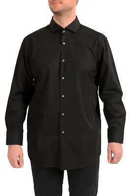 Hugo Boss Men's  Mark US  Black Sharp Fit Long Sleeve Dress Shirt • $59.99