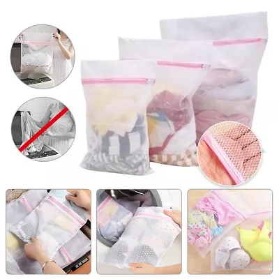 Laundry Washing Bag Mesh Net Washing Machine Bags For Clothes Underwear Socks❤ • £1.98