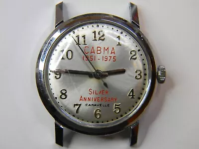 $55 • Buy Nice Vintage 1975 Bulova Caravelle Cabma Anniversary Mens Watch -runs Good Timer