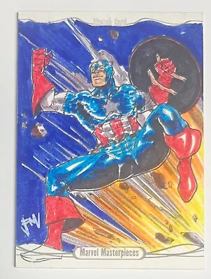 2016 Upper Deck Marvel Masterpieces Sketch Card Captain America By Felix Morales • $0.99