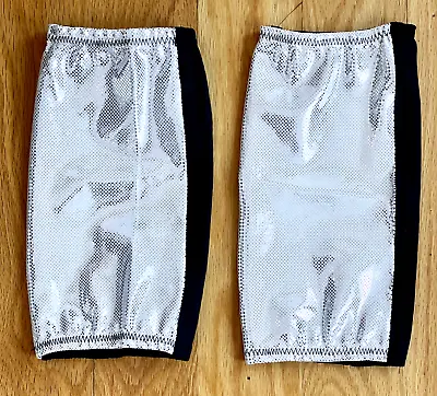 $34.99 • Buy Pro Wrestling Knee Pad Covers Mirror Silver Spandex NEW