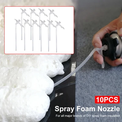 $7.91 • Buy Spray Foam Replacement Tubes 10pcs Nozzle Filling Insulating Foam Tube DIY