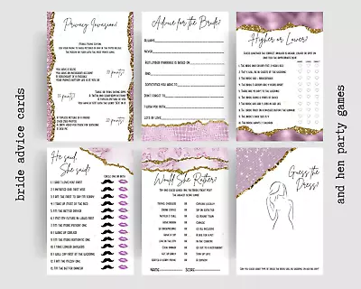 Bride Advice Card Hen Party Do Night Wedding Games 18 Choice BUY 2 GET 1 FREE • £3.49