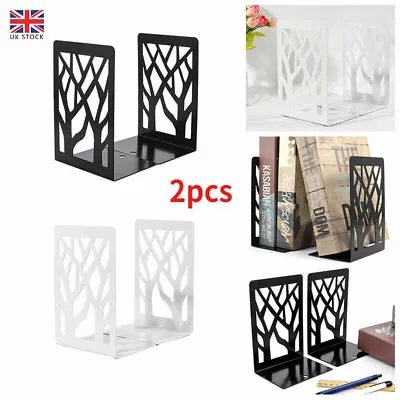 Heavy Duty Metal Bookends Book Ends Office Stationery Bookend Holder Supports UK • £8.18
