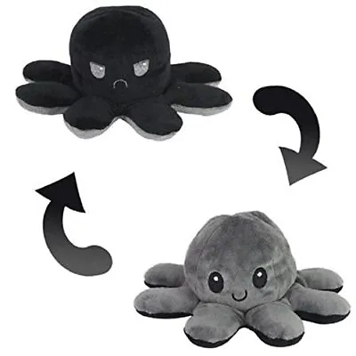 Reversible Octopus PlushDouble-Sided Toy Kids Flippy Octopus Plushie Soft  • £6.79