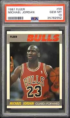 1987 Fleer #59 Michael Jordan PSA 10 Gem Mint • $22000