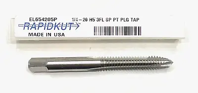 RapidKut 1/4-20 Tap HSS Spiral Point Plug Tap 3 Flute H5 USA Made • $9.50