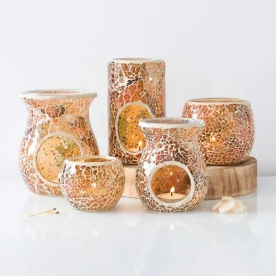 Crackle Glass Candle/Oil Burners • £9.95