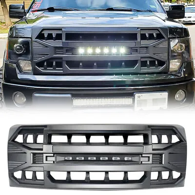 For 2009-2014 Ford F150 Front Bumper Grill Armor Grille W/Off-Road Lights Black • $184
