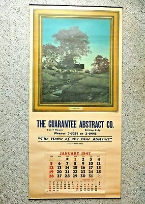 Original Large 1947 Maxfield Parrish Calendar With Full Pad - Evening • $225