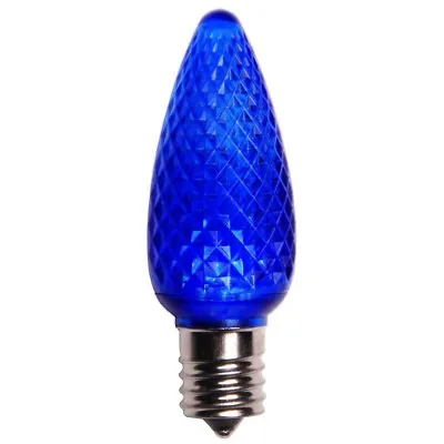 25 BLUE C9 LED Faceted Christmas Light Bulbs LED Bulb Dimmable • $28.99