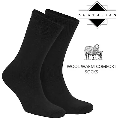 Men's Merino Wool Blend Warm Lightweight Urban Dress Socks 2 Pair Pack • $15.99