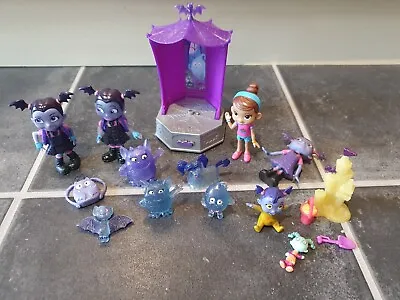 Nice Lot / Bundle Of Disney Junior Vampirina Figures & Light Up/Talking Stand • £18