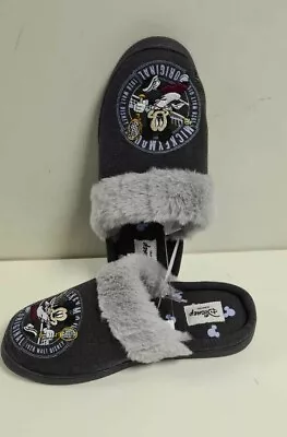 £10.92 • Buy Disney Mickey Mouse Slipper Women's Furry Slip On Mules Gift New PRIMARK
