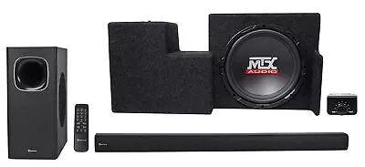 10  MTX Subwoofer+Sealed Sub Enclosure For 09-15 Ford F-150 Super Cab+ROCKBAR • $624.90