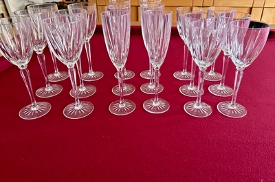 £7.50 • Buy Matching Set Of 18 Cristal Glasses Red/White/Champagne