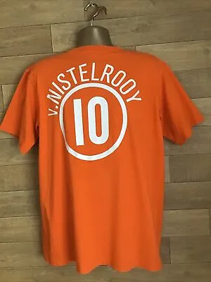 NIKE Y2K NETHERLANDS FOOTBALL T-SHIRT RUUD VAN NISTELROOY #10 KNVB DUTCH  Large • $20.96