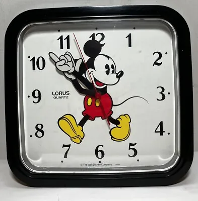 Vintage Mickey Mouse Wall Clock Lorus Quartz The Walt Disney Company Japan 10” • $38.99