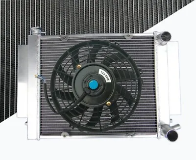 Aluminum Radiator+ FAN For Mazda RX2 RX3 RX4 RX5 RX7 S1 S2 MT With Heater Pipe • $190