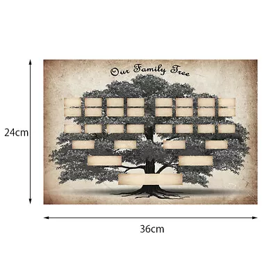 (Assorted Color21)5 Generation Family Tree Chart Home Wall Art Decor DIY • £5.18
