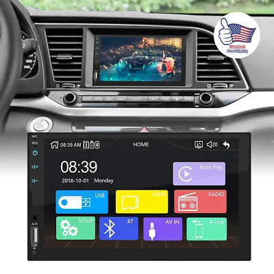 7  Car Apple/Andriod CarPlay Touch Screen 2Din Stereo Bluetooth Radio MP5 Player • $53.19
