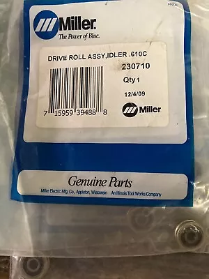 Miller 230710 Drive Roll Assembly Idler .610 Od XR Aluma Pro • $40