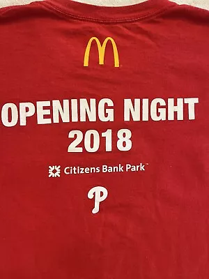 2018 Philadelphia Phillies Opening Night T-Shirt XL - McDonald’s • $5.99