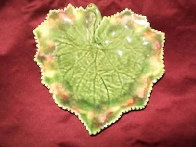 J Willfred Andrea By Sadek Bordallo Pinneiro Leaf Majolica Tid Bit Nut Dish Bowl • $12.99