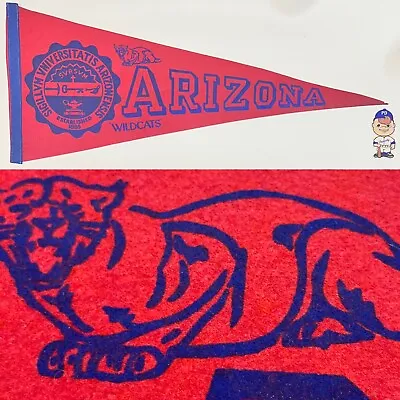 Vintage Arizona Wildcats University Pennant  11.5x29  Inch • $49.95