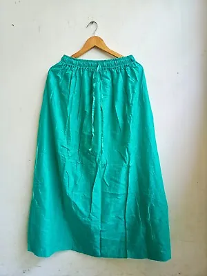 Indian Cotton Teal Green Solid Plain Long Skirt Womens Clothing Party Wear Skirt • $33.34