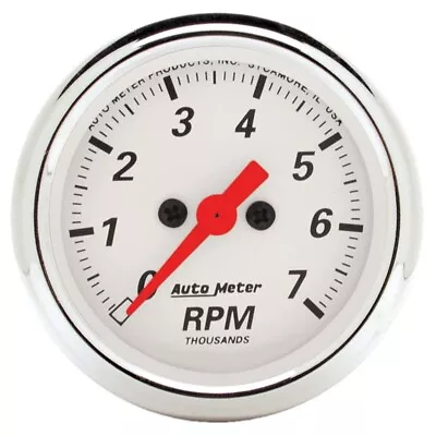 Autometer Arctic White 2-1/16in 7k RPM In-Dash Tachometer • $206.55