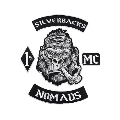 Nomads Silverbacks NOMADS MC 1% Embroidery Percent Outlaw Biker Iron On Patches • $31