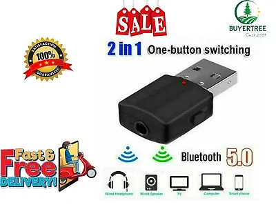 £2.75 • Buy USB Bluetooth 5.0 Audio Transmitter Receiver Adapter For TV PC Car AUX Speaker