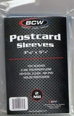 £51 • Buy 1000 BCW Sleeves 3 11/16  X 5 3/4  Crystal Clear Vintage Postcard Photo Storage 